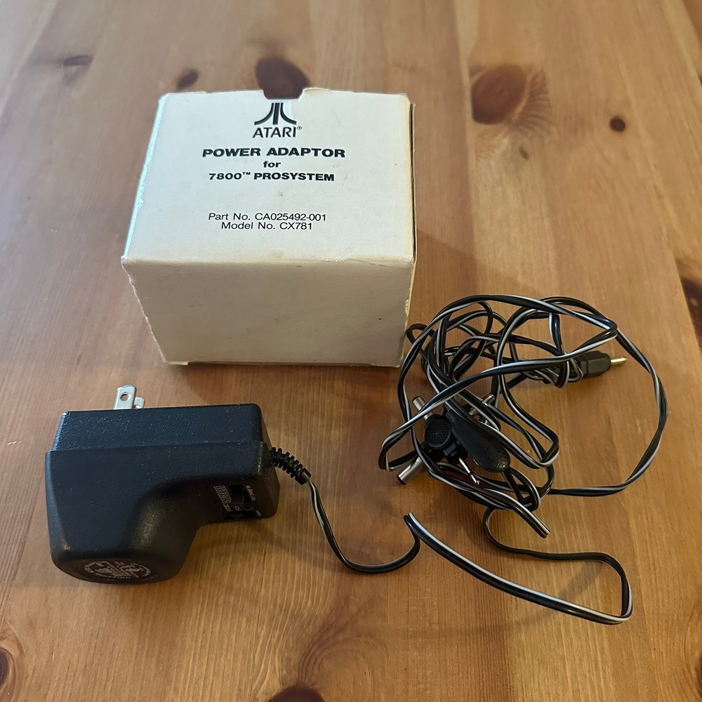 VTG Atari 7800 Pro System OEM Power Supply Plug Part No 24471-001 with Box